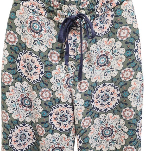 LOFT Women's Floral Wide-Leg Pants, Size L, Lightweight 100% Polyester - Picture 2 of 16